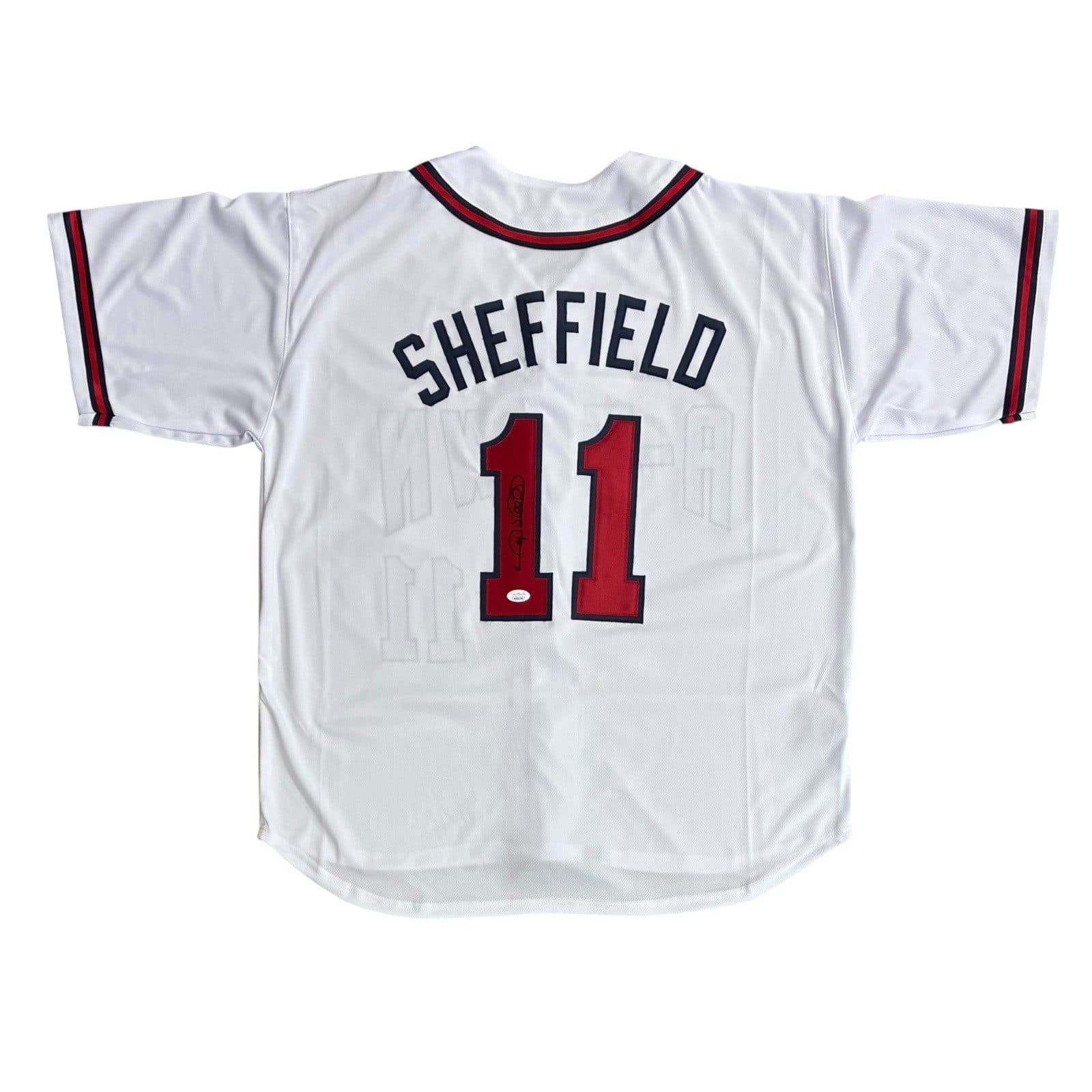GARY SHEFFIELD AUTOGRAPHED CUSTOM WHITE/RED JERSEY JSA AUTHENTICATION Gary Sheffield Jersey gary-sheffield-white-red, supplier stock photo