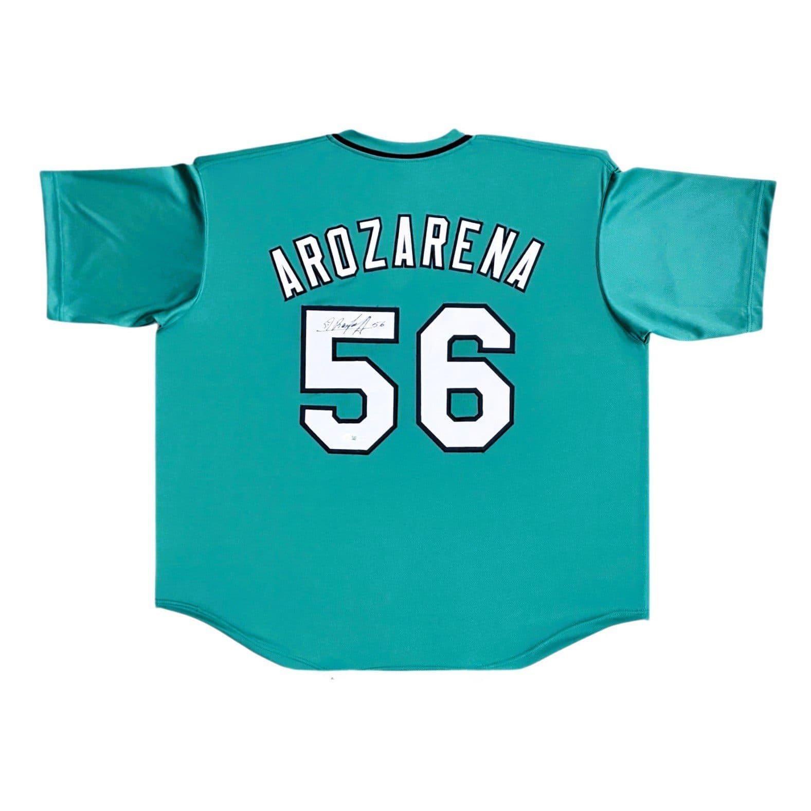RANDY AROZARENA AUTOGRAPHED CUSTOM TURQUOISE/WHITE/BLUE JERSEY JSA Randy Arozarena Jersey randy-arozarena-turquoise-white-blue, supplier stock photo