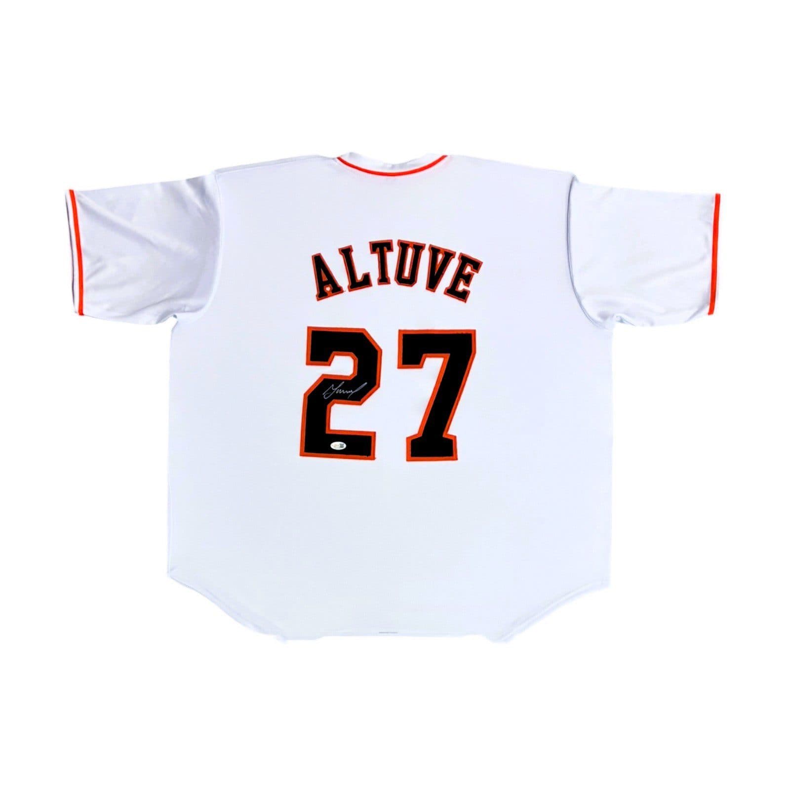 JOSE ALTUVE AUTOGRAPHED CUSTOM WHITE/BLUE JERSEY JSA AUTHENTICATION Jose Altuve Jersey jose-altuve-white-blue, Houston Astros, supplier stock photo