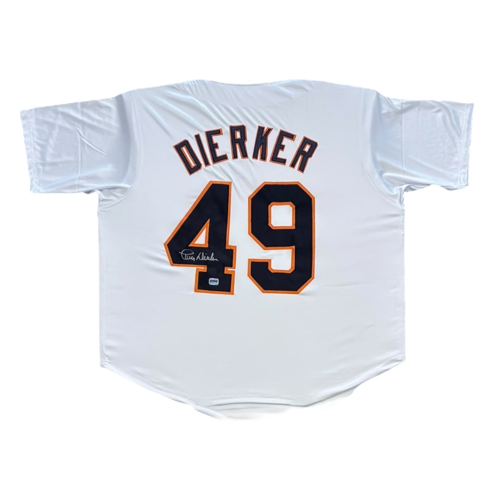 LARRY DIERKER AUTOGRAPHED CUSTOM WHITE JERSEY FITERMAN AUTHENTICATION Larry Dierker Jersey larry-dierker-white-fiterman, supplier stock photo