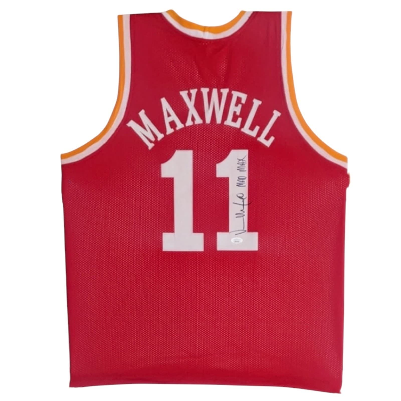 VERNON MAXWELL AUTOGRAPHED RED JERSEY JSA AUTHENTICATED MAD MAX Vernon Maxwell Jersey vernon-maxwell-red-mad-max, supplier stock photo