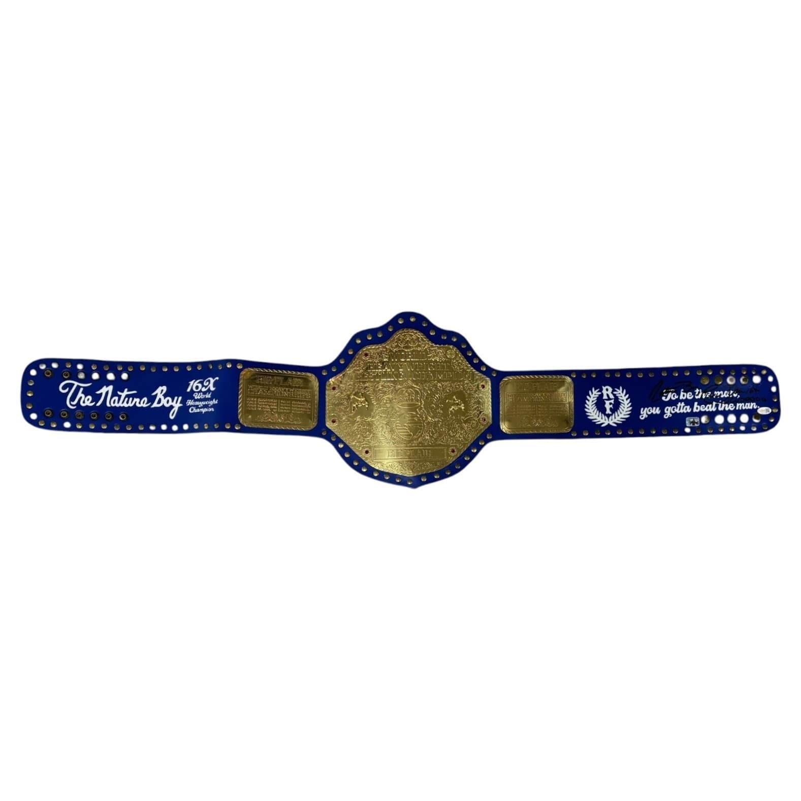 RIC FLAIR AUTOGRAPHED CUSTOM BLUE & GOLD BELT JSA NATURE BOY 16x Wooooo BLACK Ric Flair Other ric-flair-blue-gold-belt-nature, supplier stock photo