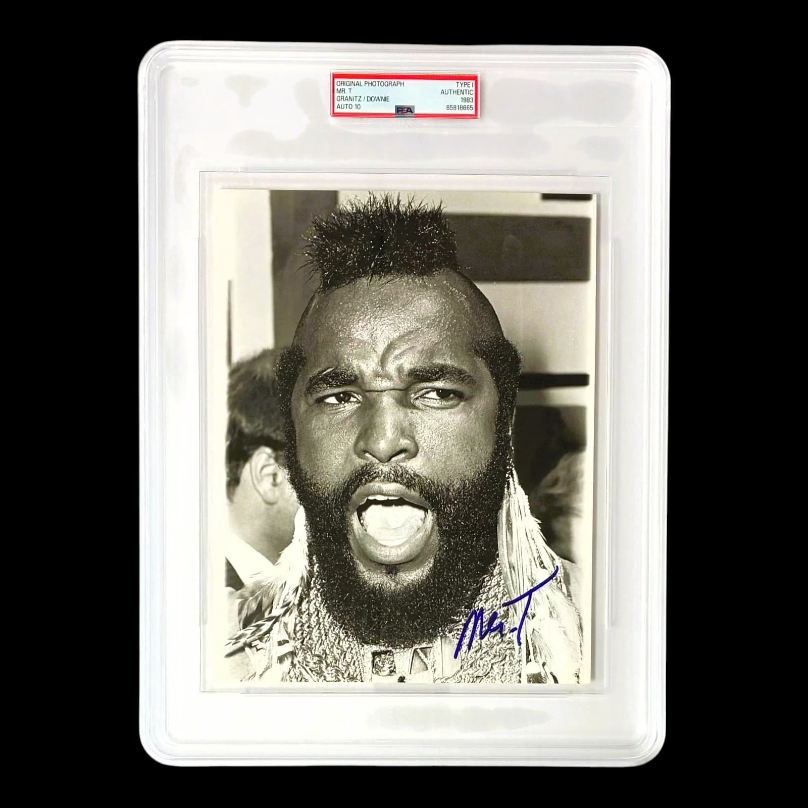 MR. T SIGNED ORIGINAL 1983 TYPE 1 PHOTOGRAPH PSA A TEAM OUT FOR DINNER BEV HILLS Mr. T Photo mr-original-1983-type-1-photograph, supplier stock photo