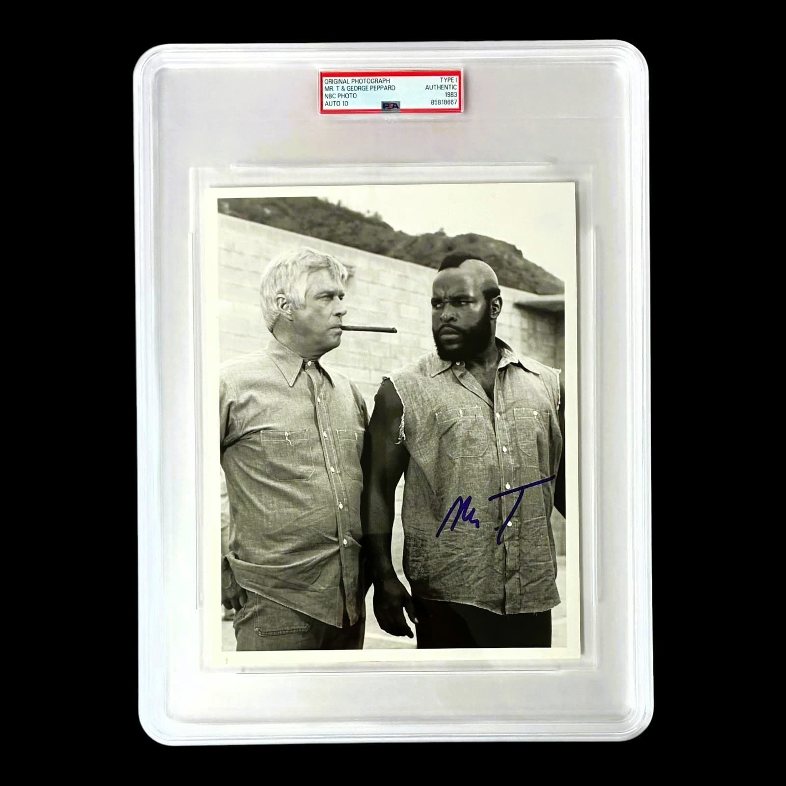 MR. T SIGNED ORIGINAL 1983 TYPE 1 PHOTOGRAPH PSA THE A HANNIBAL Mr. T Photo mr-original-1983-type-1-photograph, supplier stock photo