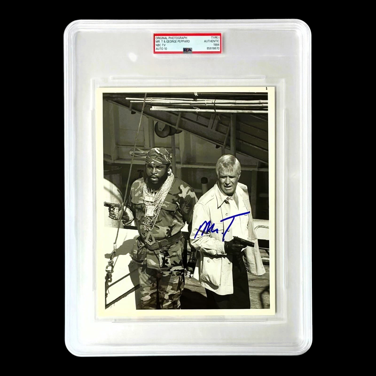MR. T SIGNED ORIGINAL 1984 TYPE 1 PHOTOGRAPH PSA THE A HANNIBAL Mr. T Photo mr-original-1984-type-1-photograph, supplier stock photo