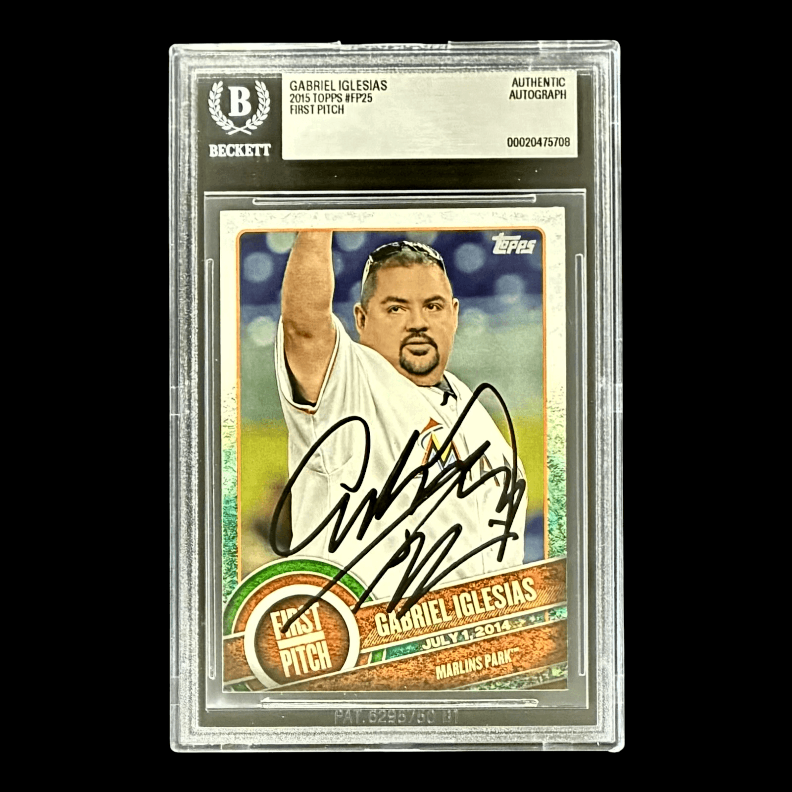 GABRIEL IGLESIAS AUTOGRAPHED 2015 TOPPS FIRST PITCH CARD #FP25 BECKETT 20475708 GABRIEL IGLESIAS Card 20475707, supplier stock photo