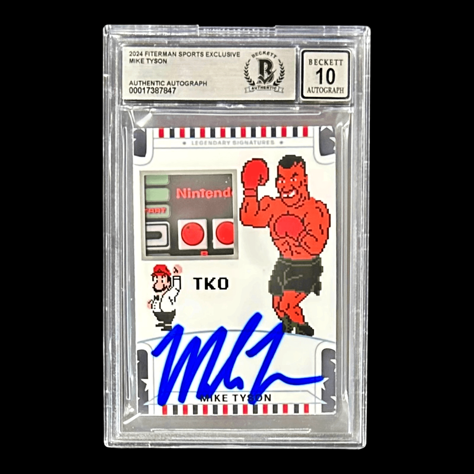 MIKE TYSON 2024 FITERMAN SPORTS EXCLUSIVE PUNCH OUT SIGNED CARD BAS 17387847 Mike Tyson Card 17387847, supplier stock photo