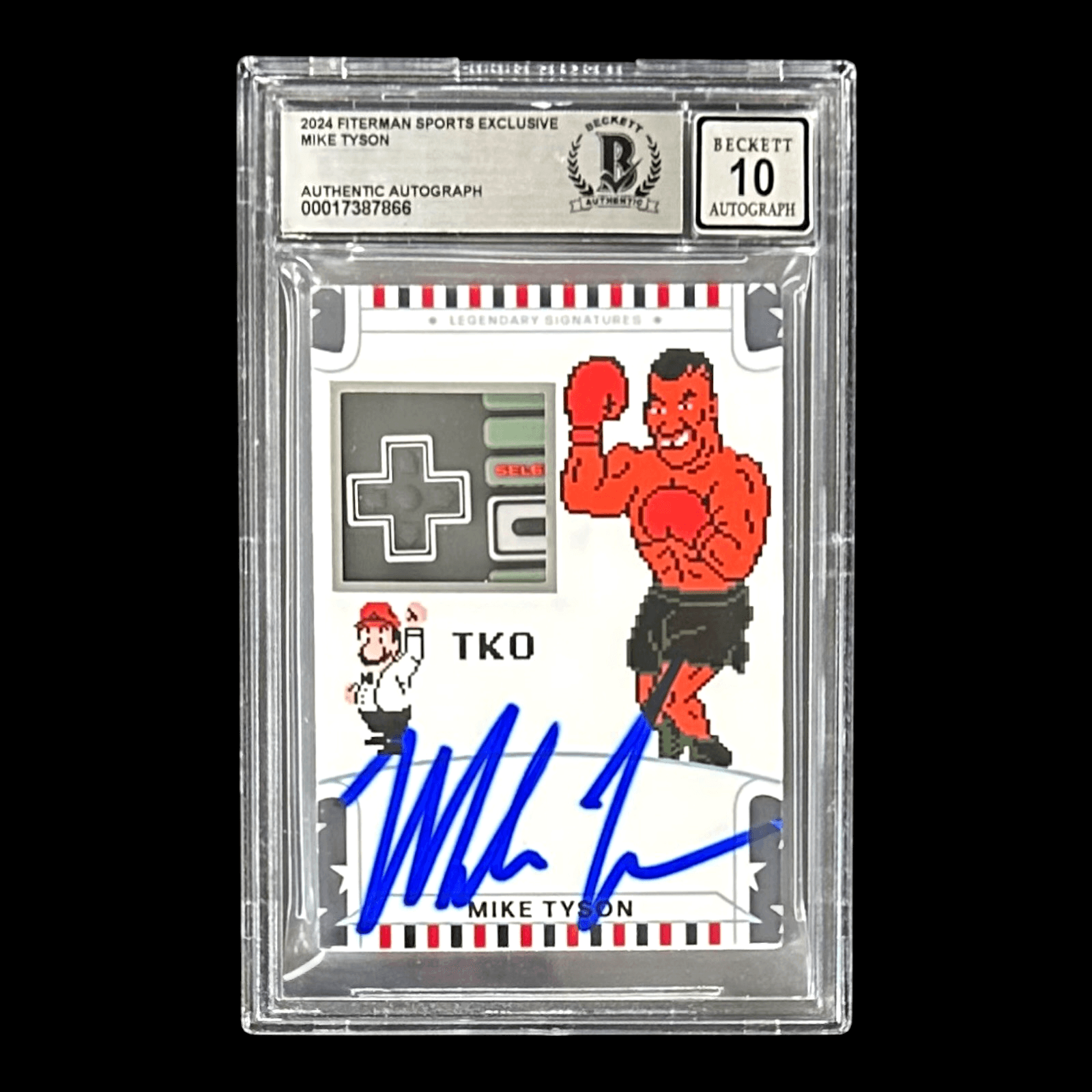 MIKE TYSON 2024 FITERMAN SPORTS EXCLUSIVE PUNCH OUT SIGNED CARD BAS 17387866 Mike Tyson Card 17387866, supplier stock photo