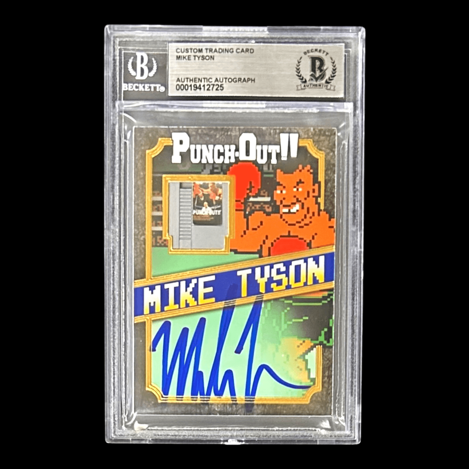 MIKE TYSON FITERMAN SPORTS EXCLUSIVE PUNCH OUT SIGNED CARD BAS 19412725 Mike Tyson Card 19412725, supplier stock photo