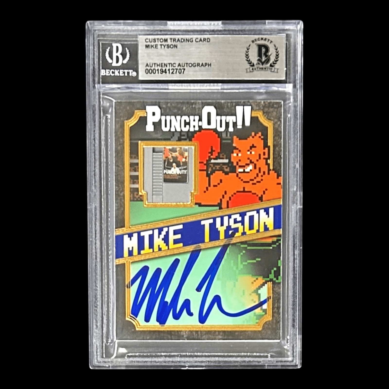 MIKE TYSON FITERMAN SPORTS EXCLUSIVE PUNCH OUT SIGNED CARD BAS 19412707 Mike Tyson Card 19412707, supplier stock photo
