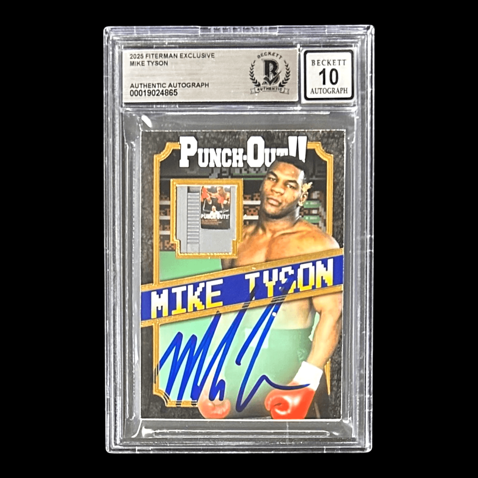 MIKE TYSON 2025 FITERMAN SPORTS EXCLUSIVE PUNCH OUT SIGNED CARD BAS 19024865 Mike Tyson Card 19024865, supplier stock photo