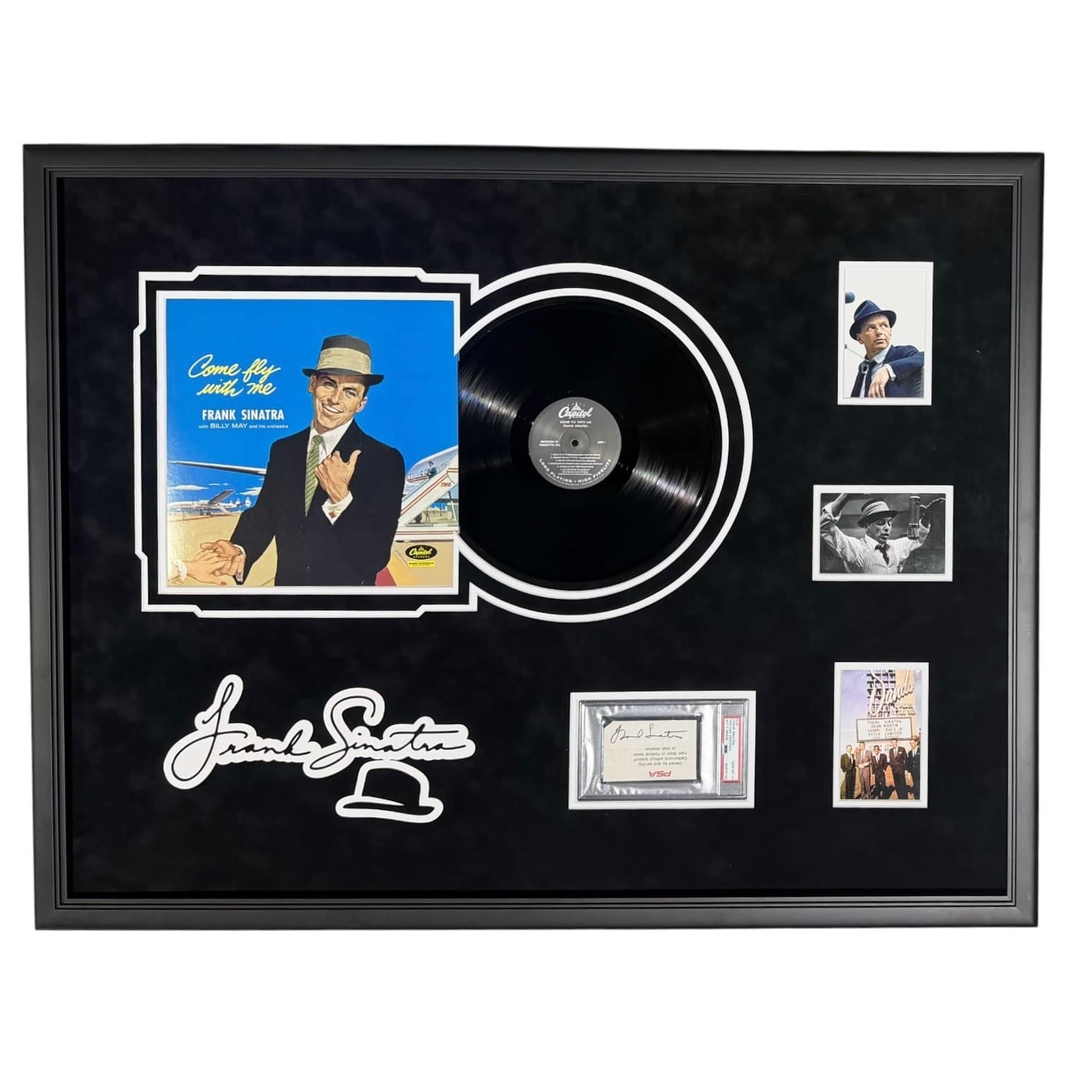 FRANK SINATRA SIGNED FRAMED CUT PSA 84975102 “Ol’ Blue Eyes” Other 84975102, supplier stock photo