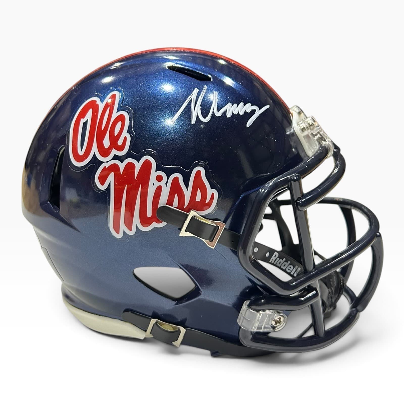 KEWAN LACY AUTOGRAPHED OLE MISS SPEED MINI HELMET JSA NAVY BLUE Kewan Lacy Helmet kewan-lacy-speed-mini-navy-blue, Ole Miss Rebels, supplier stock photo