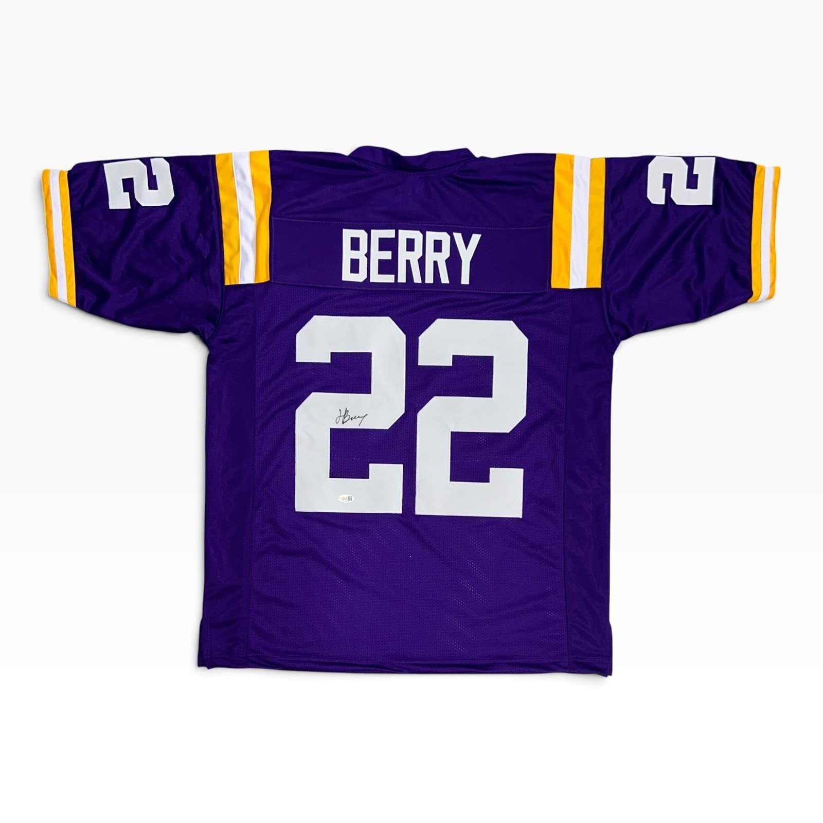 HARLEM BERRY AUTOGRAPHED CUSTOM PURPLE YELLOW WHITE JERSEY JSA Jersey harlem-berry-purple-yellow-white, supplier stock photo