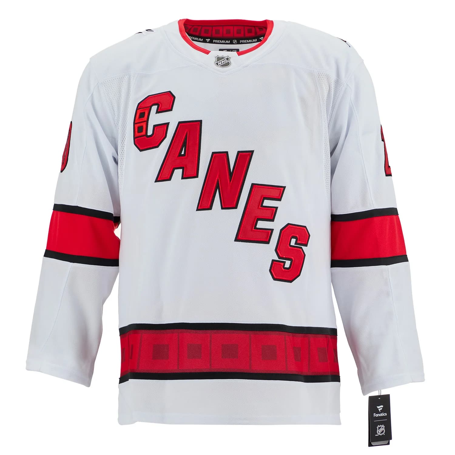 Sebastian Aho Signed Carolina Hurricanes White Fanatics Premium Jersey Sebastian Aho Jersey sebastian-aho-carolina-hurricanes-white-premium, Carolina Hurricanes, view 2, supplier stock photo