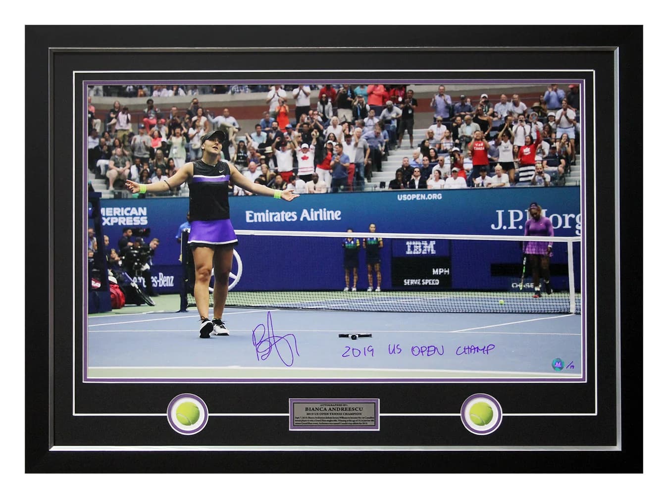 Bianca Andreescu 2019 US Open Tennis Champ Signed & Inscribed 27x37 Frame #/19 Bianca Andreescu Other 27x37-2019-us-open-tennis-champ-inscribed, supplier stock photo