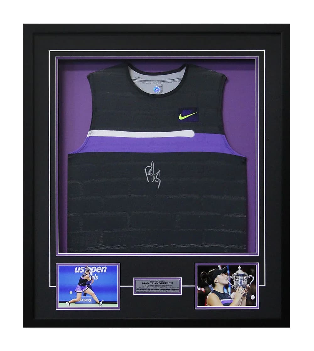 Bianca Andreescu Signed US Open Tennis 30x34 Tanktop Framed Bianca Andreescu Jersey 30x34-us-open-tennis-tanktop-framed, supplier stock photo