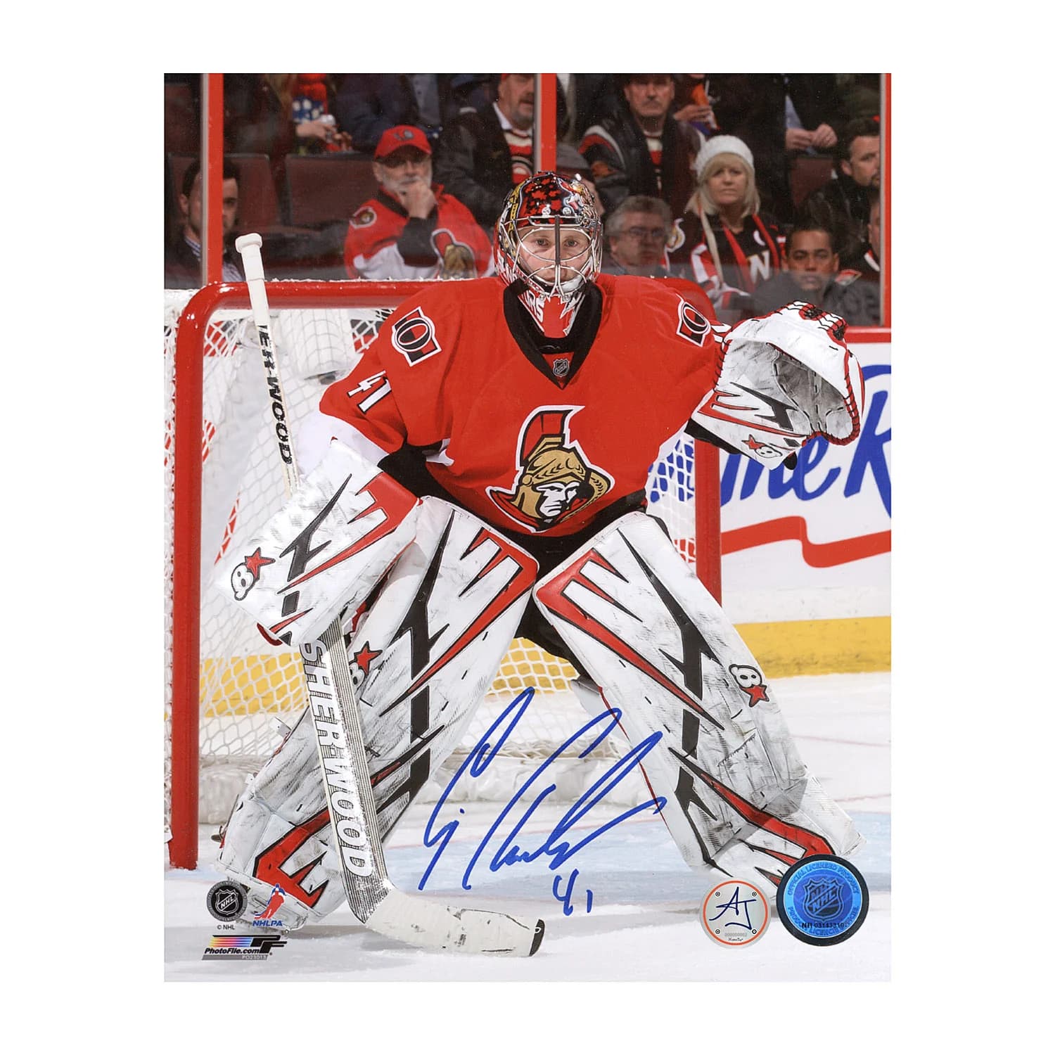 Craig Anderson Autographed Ottawa Senators Between The Pipes 8x10 Photo Craig Anderson Photo 8x10-between-pipes, Ottawa Senators, supplier stock photo