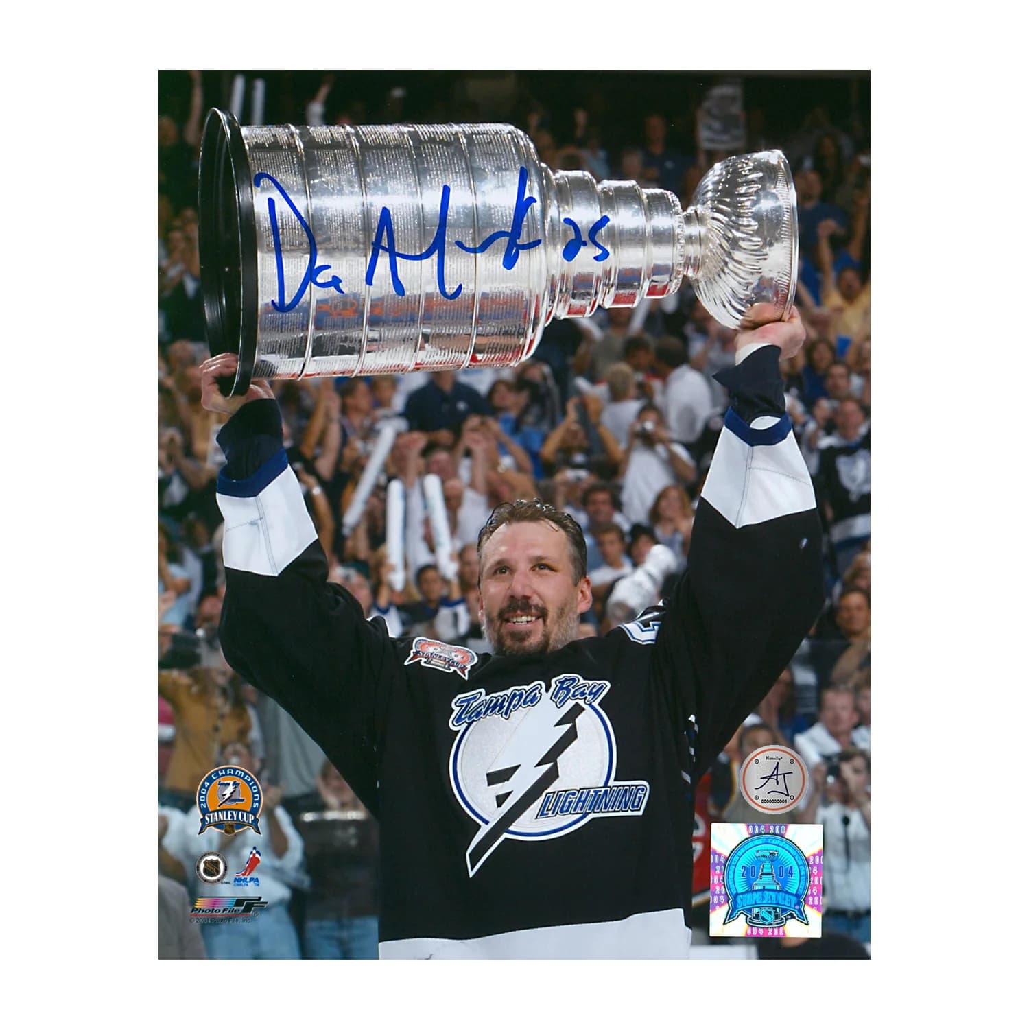 Dave Andreychuk Signed Tampa Bay Lightning 2004 Stanley Cup 8x10 Photo Dave Andreychuk Photo 8x10-2004-stanley-cup, Tampa Bay Lightning, supplier stock photo