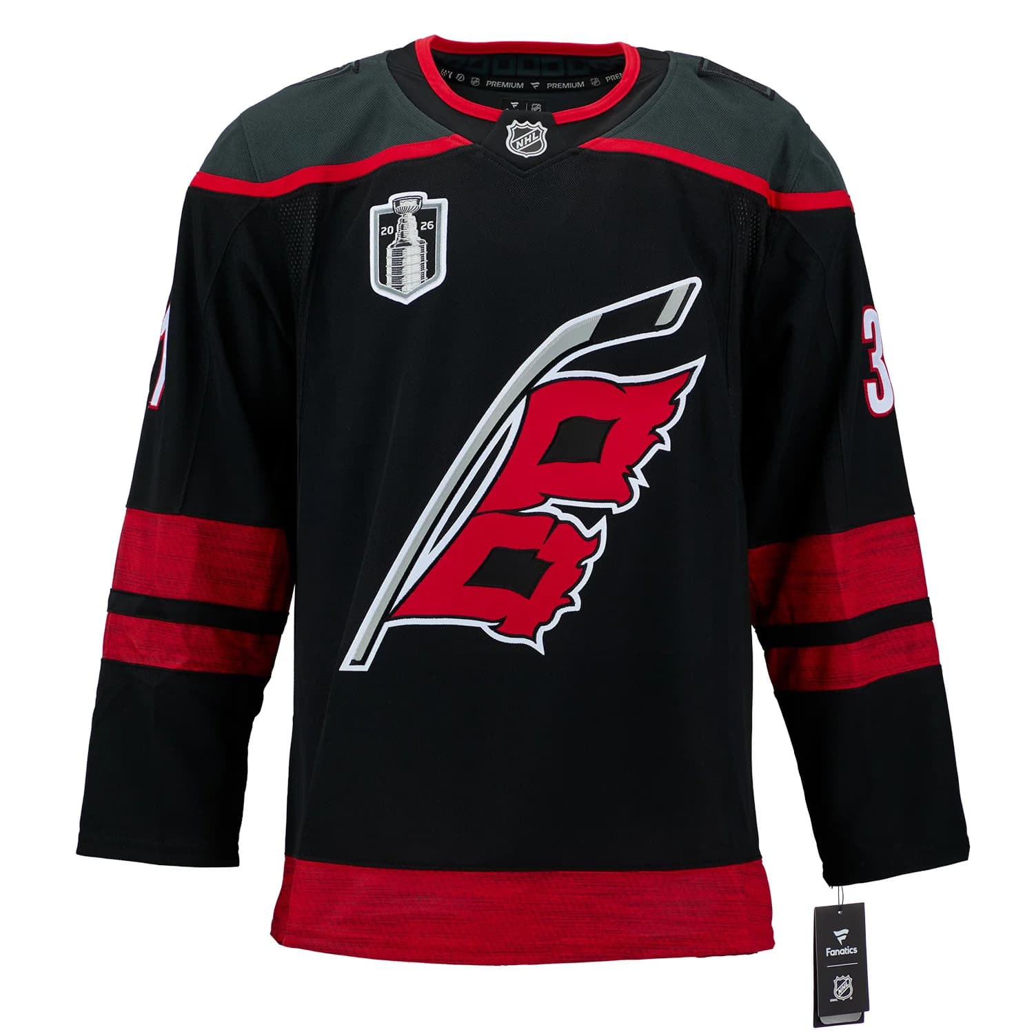 Frederik Andersen Carolina Hurricanes Signed 2026 Stanley Cup Fanatics Jersey Frederik Andersen Jersey frederik-andersen-carolina-hurricanes-2026, Carolina Hurricanes, view 2, supplier stock photo