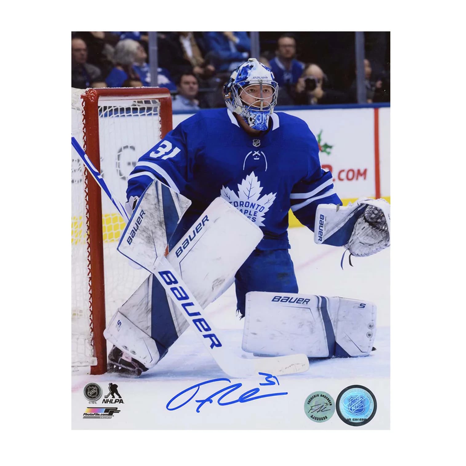Frederik Andersen Signed Toronto Maple Leafs Goalie 8x10 Photo Frederik Andersen Photo 8x10-goalie, Toronto Maple Leafs, supplier stock photo