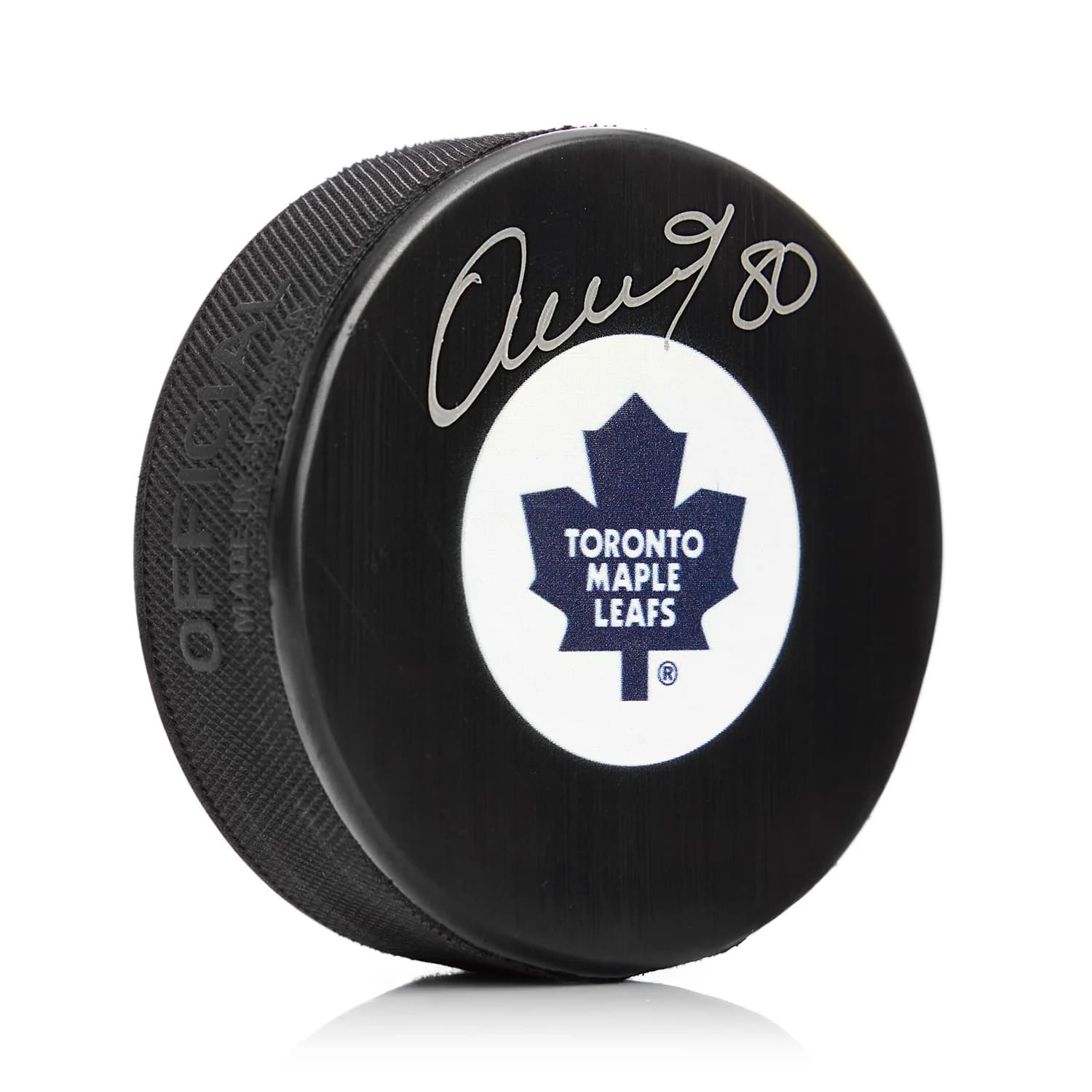 Nik Antropov Autographed Toronto Maple Leafs Retro Logo Puck Nik Antropov Puck retro-logo, Toronto Maple Leafs, supplier stock photo