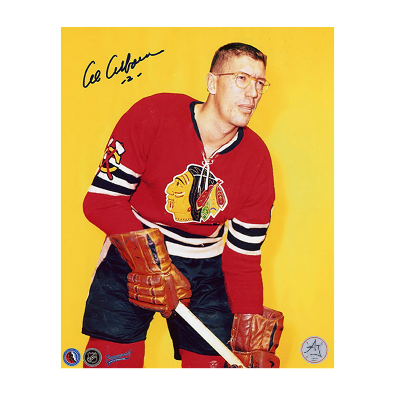 Al Arbour Autographed Chicago Blackhawks Portrait 8x10 Photo Al Arbour Photo 8x10-portrait, Chicago Blackhawks, supplier stock photo