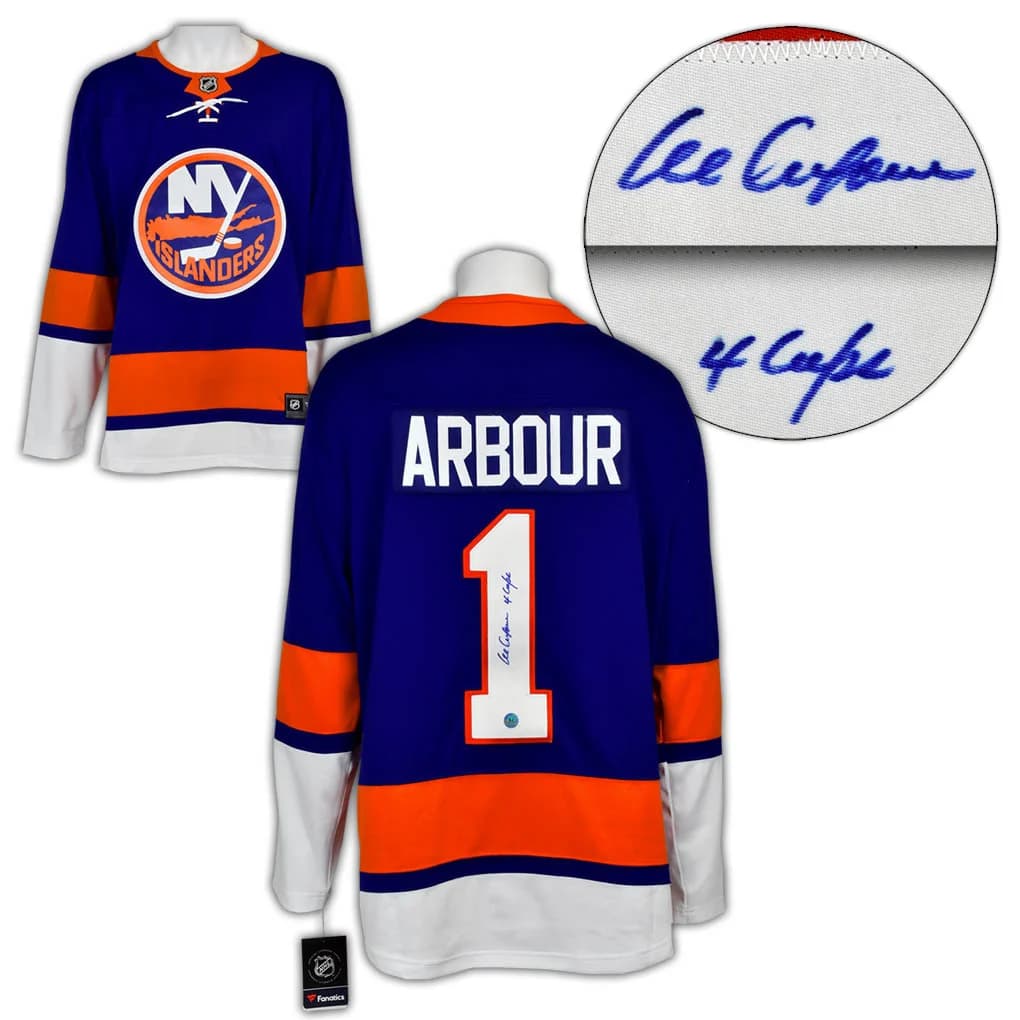 Al Arbour Autographed New York Islanders Fanatics Breakaway Jersey Al Arbour Jersey breakaway, New York Islanders, supplier stock photo