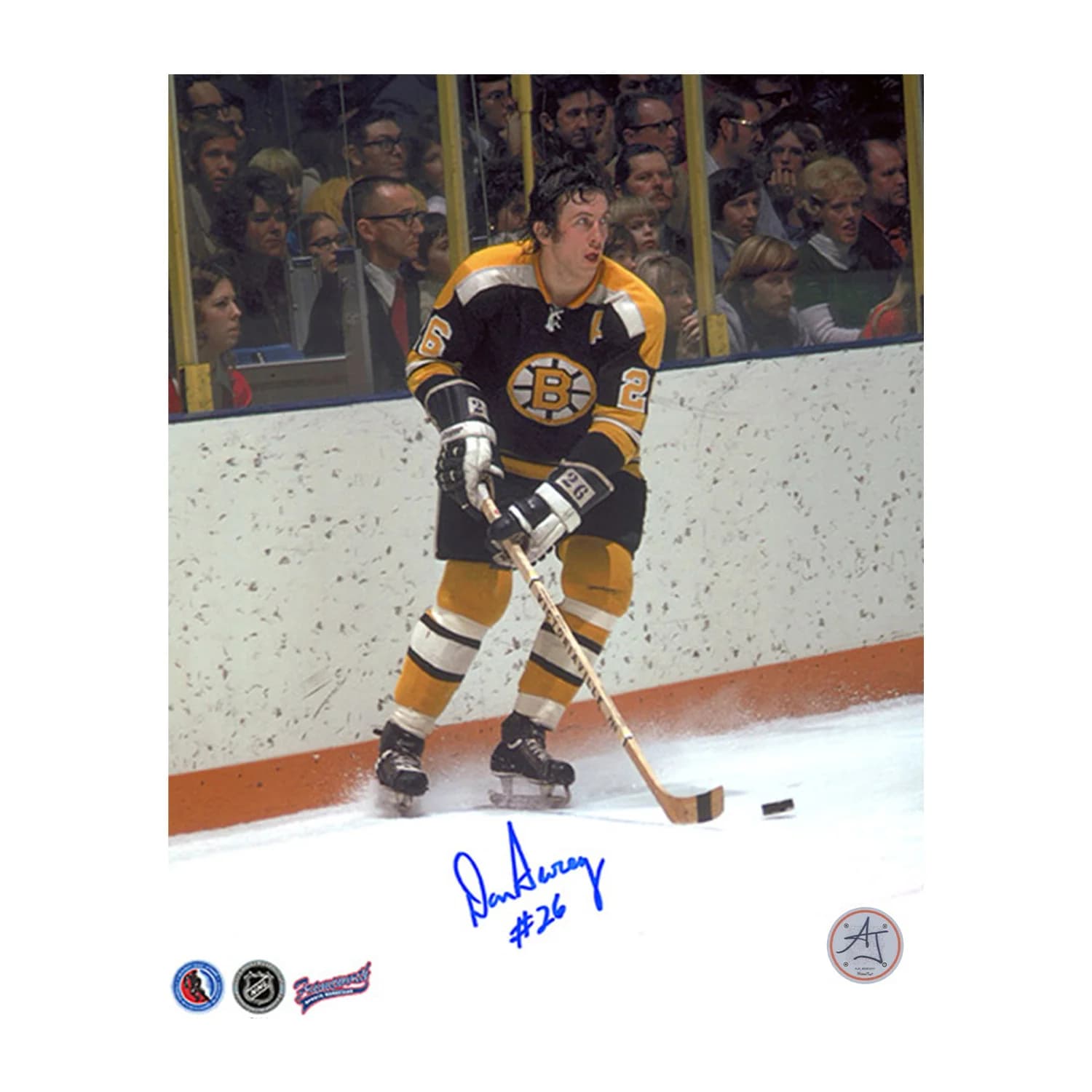 Don Awrey Autographed Boston Bruins Classic Hockey 8x10 Photo Don Awrey Photo 8x10-classic-hockey, Boston Bruins, supplier stock photo