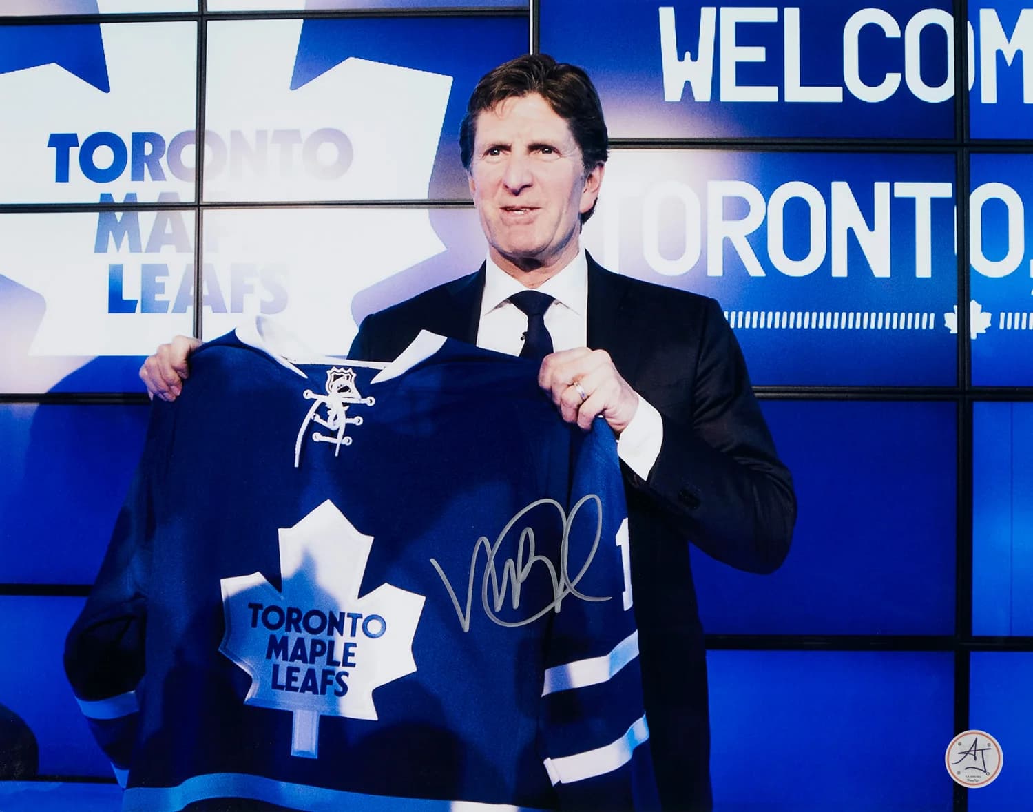 Mike Babcock Signed Toronto Maple Leafs Welcome 11x14 Photo Mike Babcock Photo 11x14-mike-babcock-toronto-maple-leafs-welcome, Toronto Maple Leafs, supplier stock photo