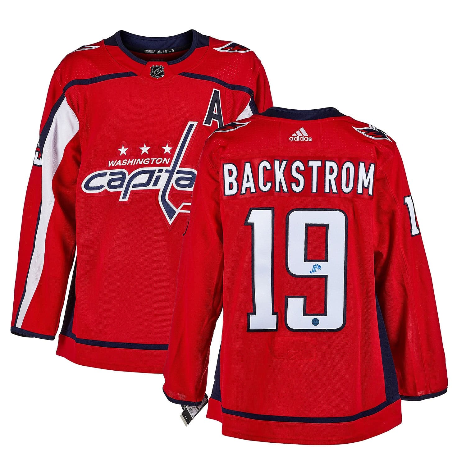Nicklas Backstrom Autographed Washington Capitals adidas Jersey Nicklas Backstrom Jersey adidas, Washington Capitals, view 3, supplier stock photo
