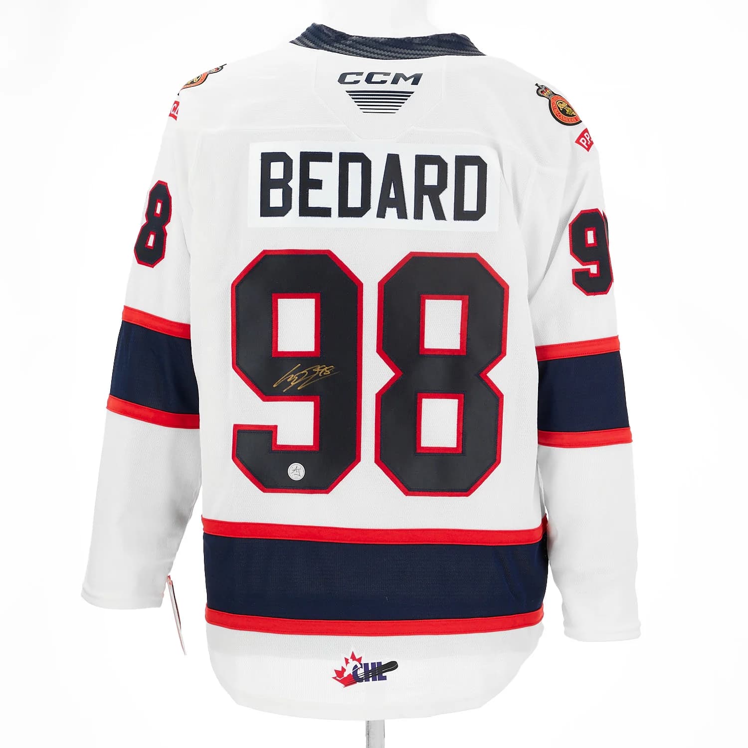 Connor Bedard Signed Regina Pats White Replica CCM Hockey Jersey Connor Bedard Jersey connor-bedard-regina-pats-white-replica, supplier stock photo