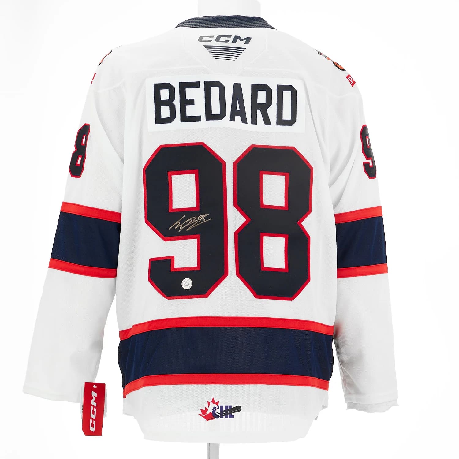 Connor Bedard Signed Regina Pats White Replica CCM Hockey Jersey Connor Bedard Jersey connor-bedard-regina-pats-white-replica, supplier stock photo