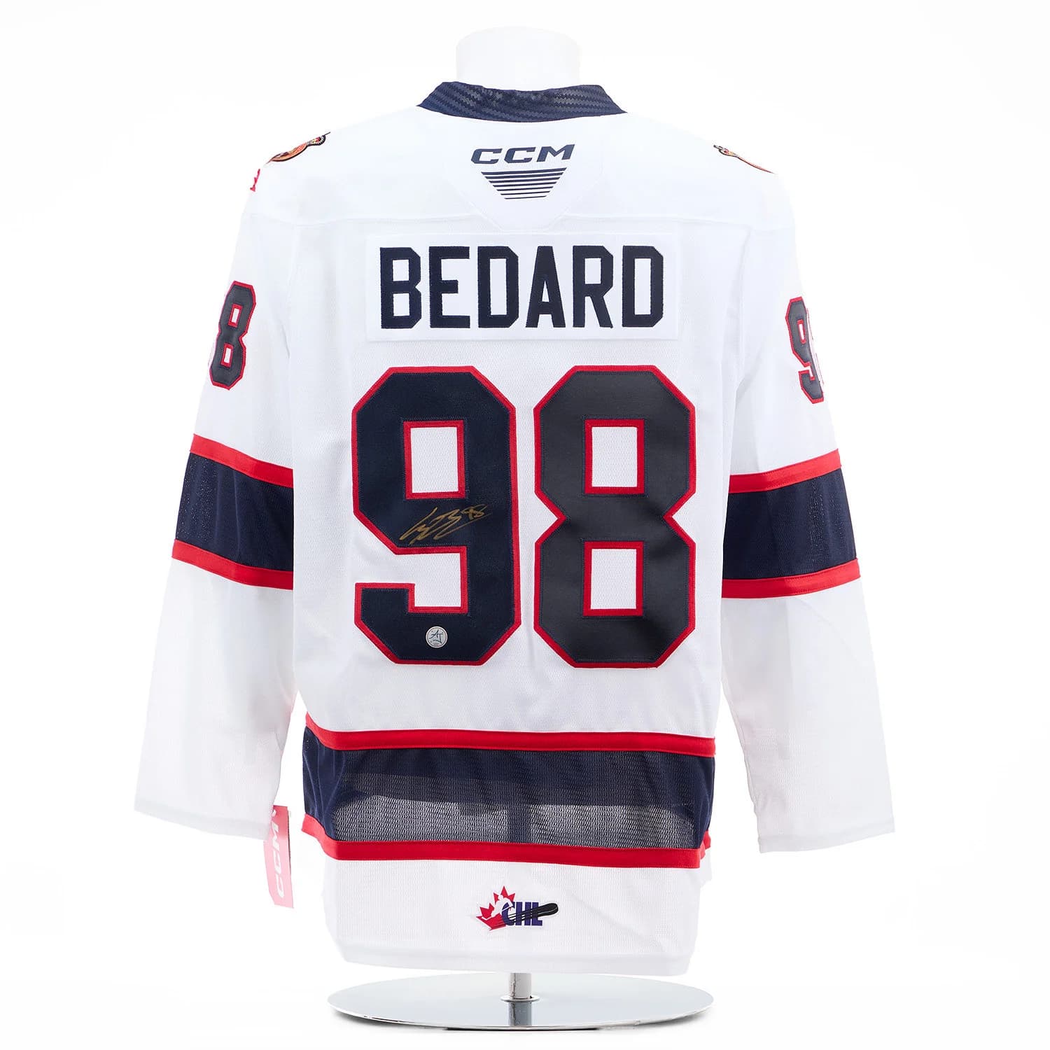 Connor Bedard Signed Regina Pats White Replica CCM Hockey Jersey Connor Bedard Jersey connor-bedard-regina-pats-white-replica, supplier stock photo