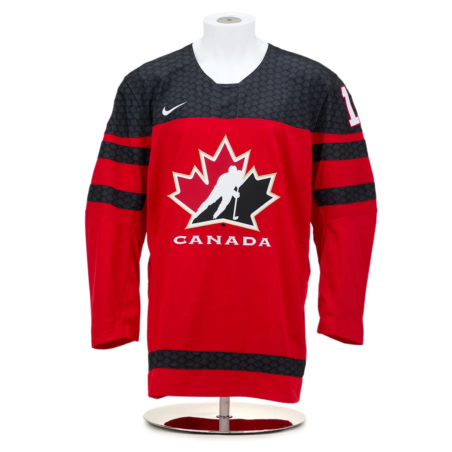 Connor Bedard Autographed Team Canada Red Nike Hockey Jersey Connor Bedard Jersey connor-bedard-team-canada-red-nike, view 2, supplier stock photo