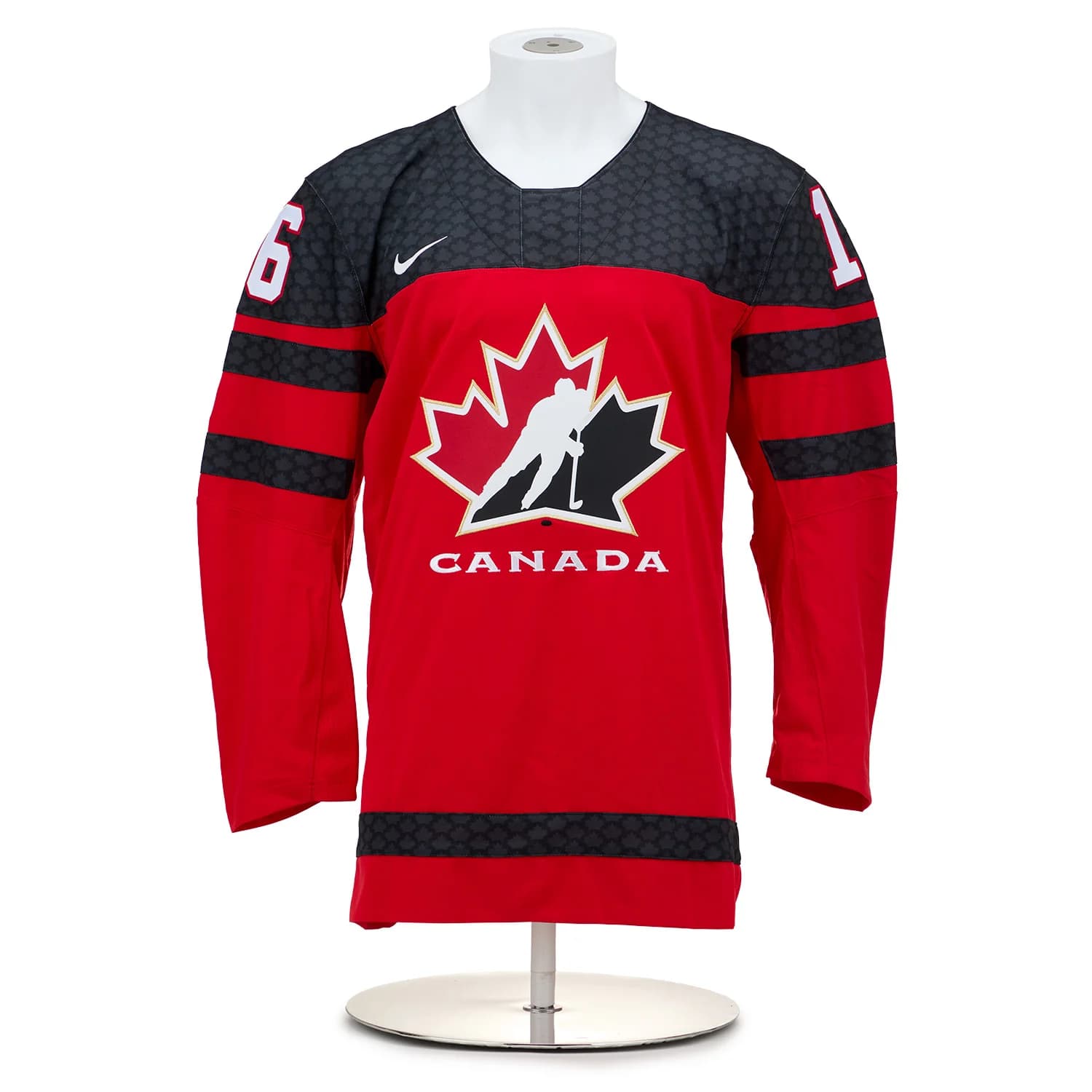 Connor Bedard Autographed Team Canada Red Nike Hockey Jersey Connor Bedard Jersey connor-bedard-team-canada-red-nike, view 2, supplier stock photo