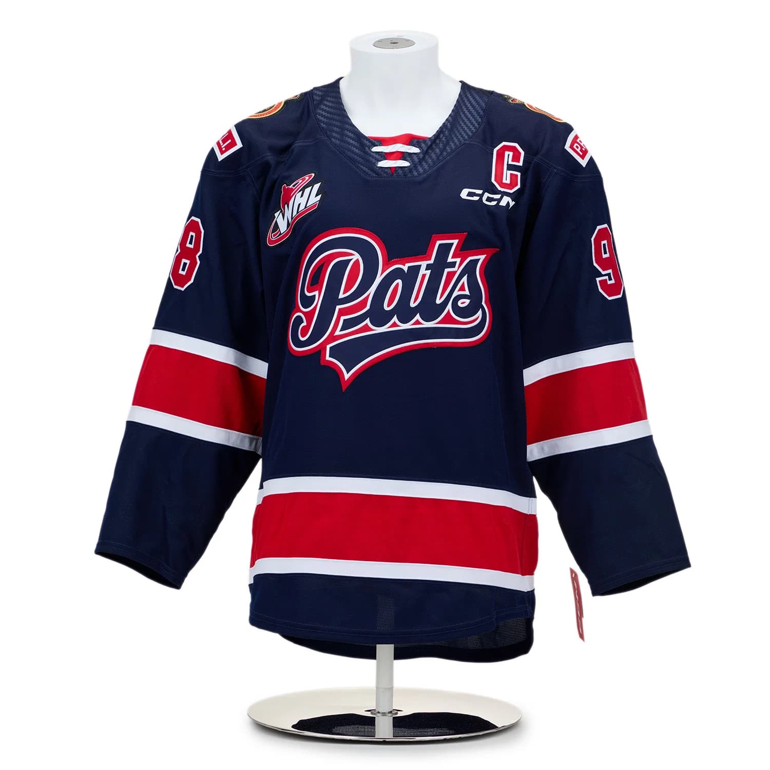 Connor Bedard Signed Regina Pats Authentic CCM Jersey with 2023 CHL POY #54/98 Connor Bedard Jersey connor-bedard-regina-pats-ccm-2023, view 2, supplier stock photo