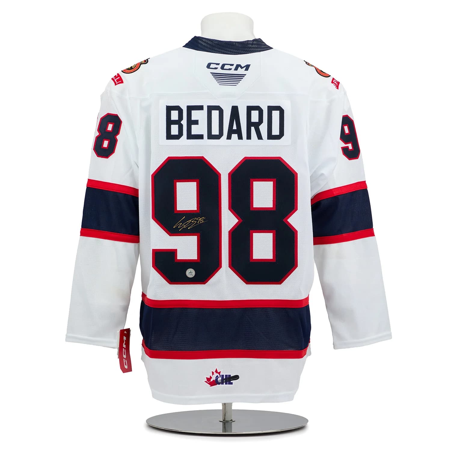 Connor Bedard Signed Regina Pats White Replica CCM Hockey Jersey Connor Bedard Jersey connor-bedard-regina-pats-white-replica, supplier stock photo