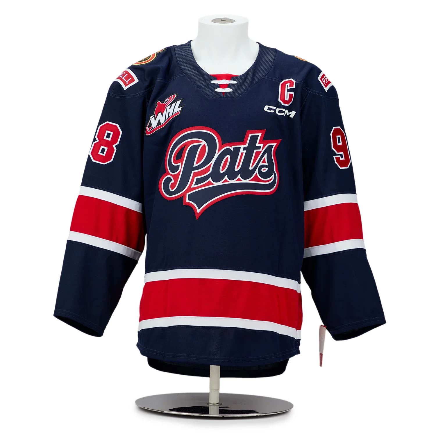 Connor Bedard Regina Pats Signed & Inscribed CHL POY Authentic CCM Jersey #98/98 Connor Bedard Jersey connor-bedard-regina-pats-inscribed-chl, view 2, supplier stock photo