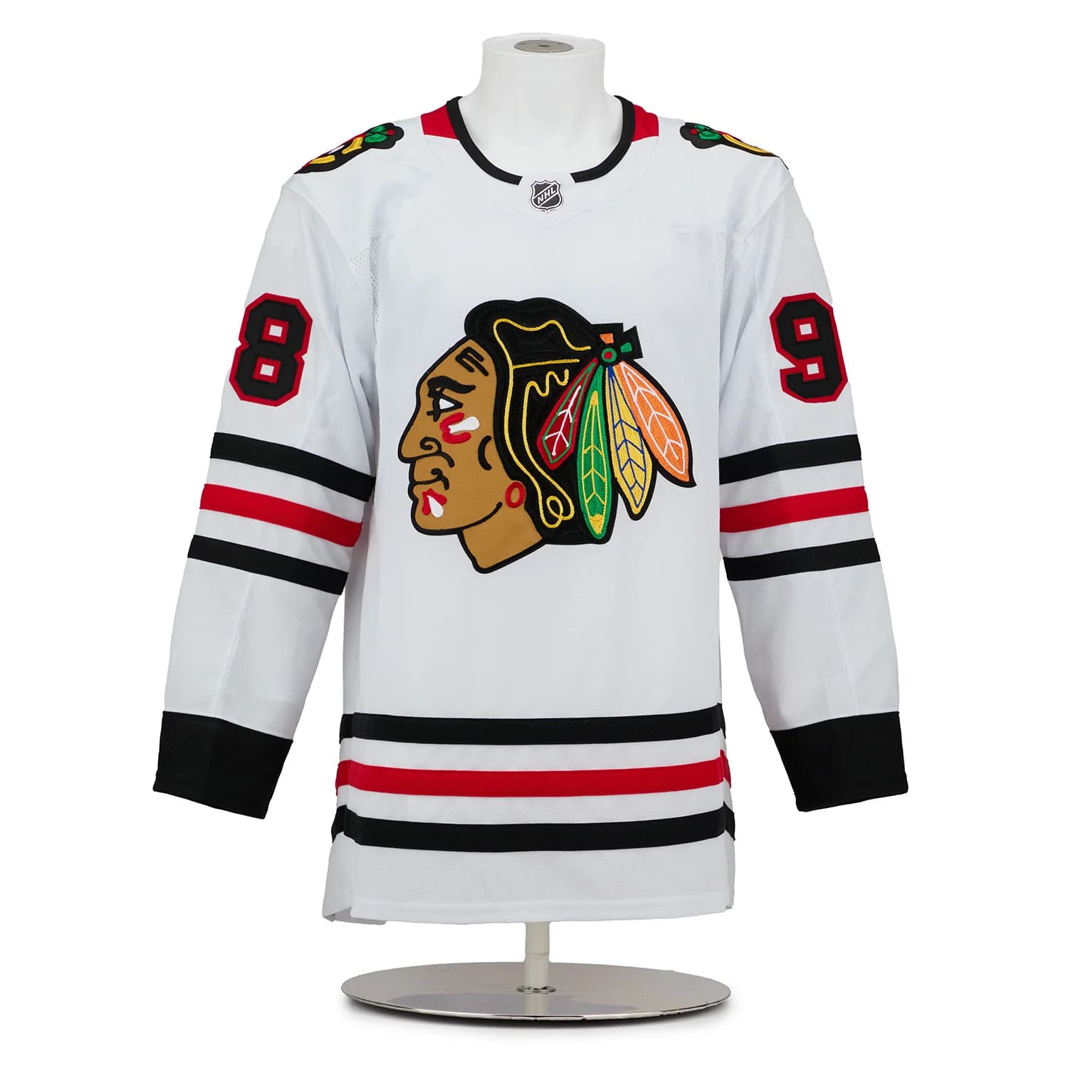 Connor Bedard Chicago Blackhawks Signed & Dated 1st Game adidas Jersey #52/98 Connor Bedard Jersey connor-bedard-dated-1st-game-adidas, Chicago Blackhawks, view 2, supplier stock photo