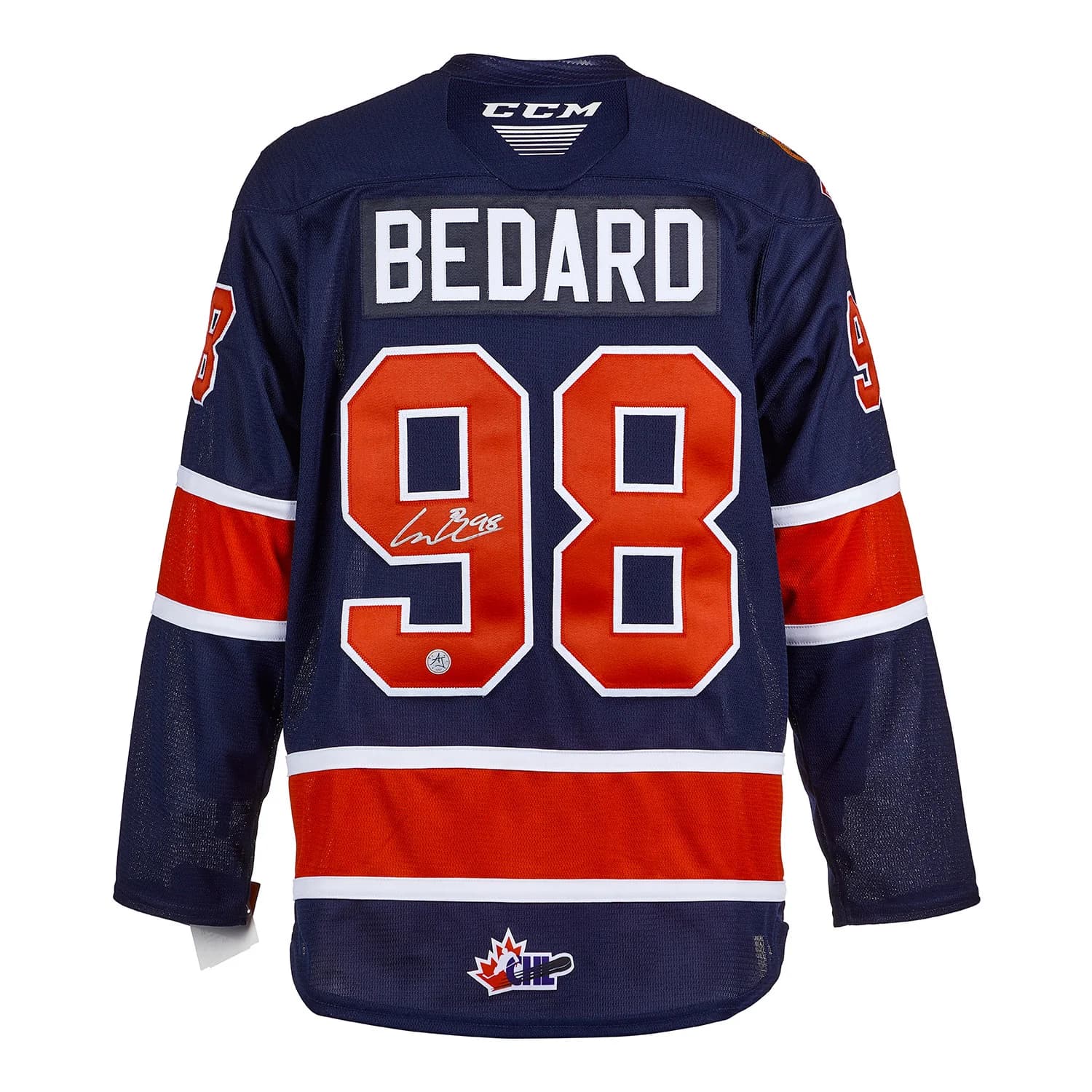 Connor Bedard Autographed Regina Pats Blue CCM Jersey Connor Bedard Jersey connor-bedard-regina-pats-blue-ccm, supplier stock photo