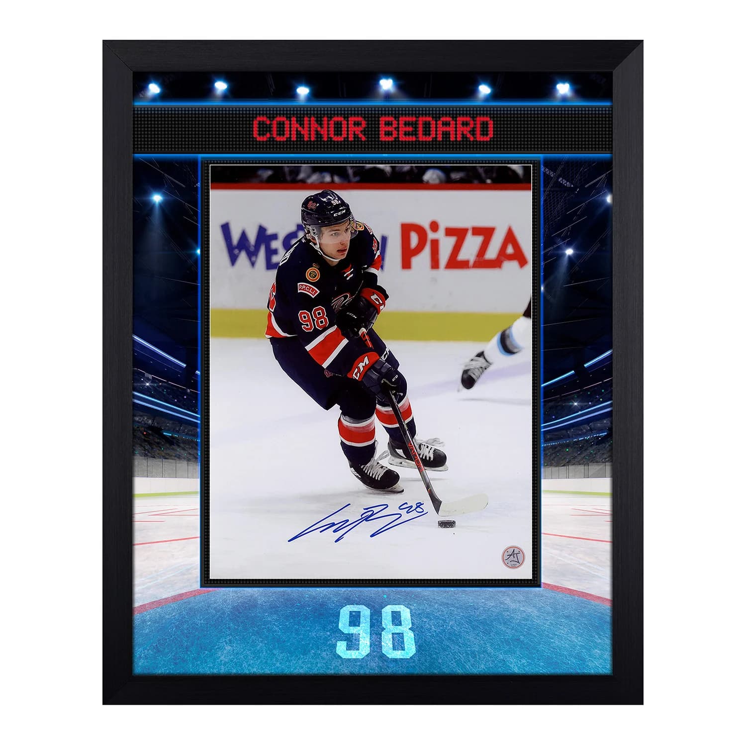 Connor Bedard Autographed Regina Pats Ribbon Board 19x23 Frame Connor Bedard Other 19x23-connor-bedard-regina-pats-ribbon-board, supplier stock photo