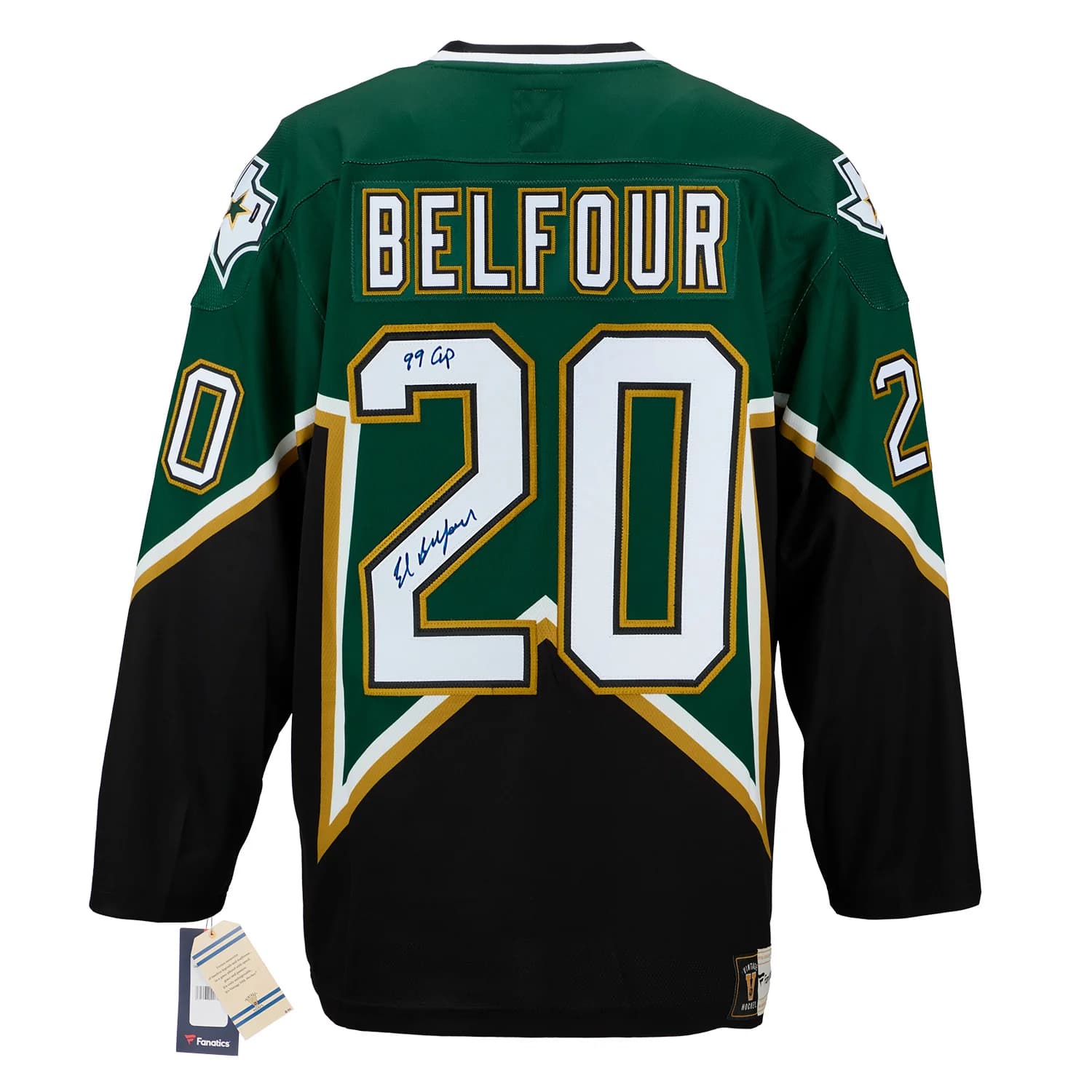 Ed Belfour Dallas Stars Signed & Inscribed 1999 Stanley Cup Fanatics Jersey Ed Belfour Jersey ed-belfour-dallas-stars-inscribed-1999, Dallas Stars, supplier stock photo