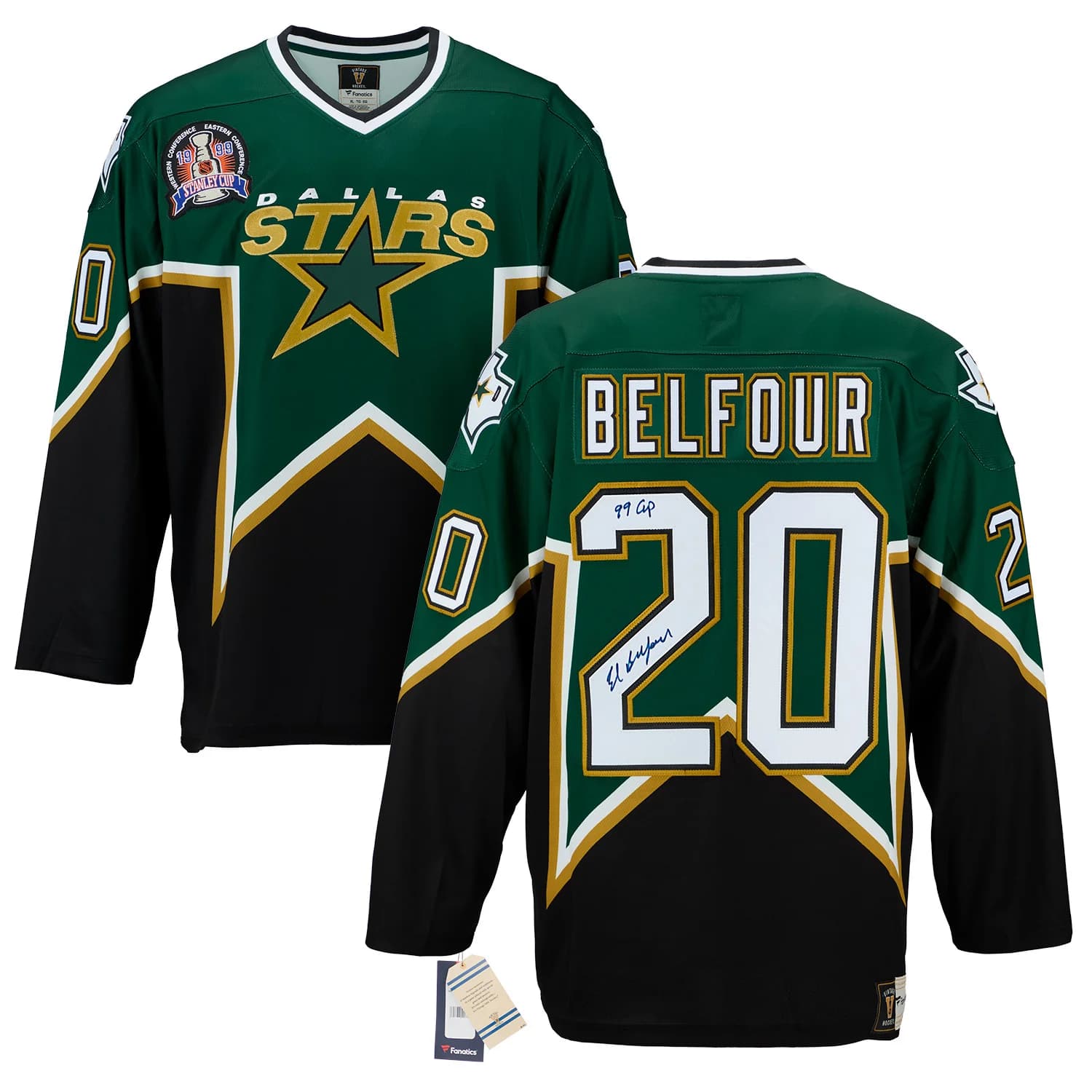 Ed Belfour Dallas Stars Signed & Inscribed 1999 Stanley Cup Fanatics Jersey Ed Belfour Jersey ed-belfour-dallas-stars-inscribed-1999, Dallas Stars, view 3, supplier stock photo