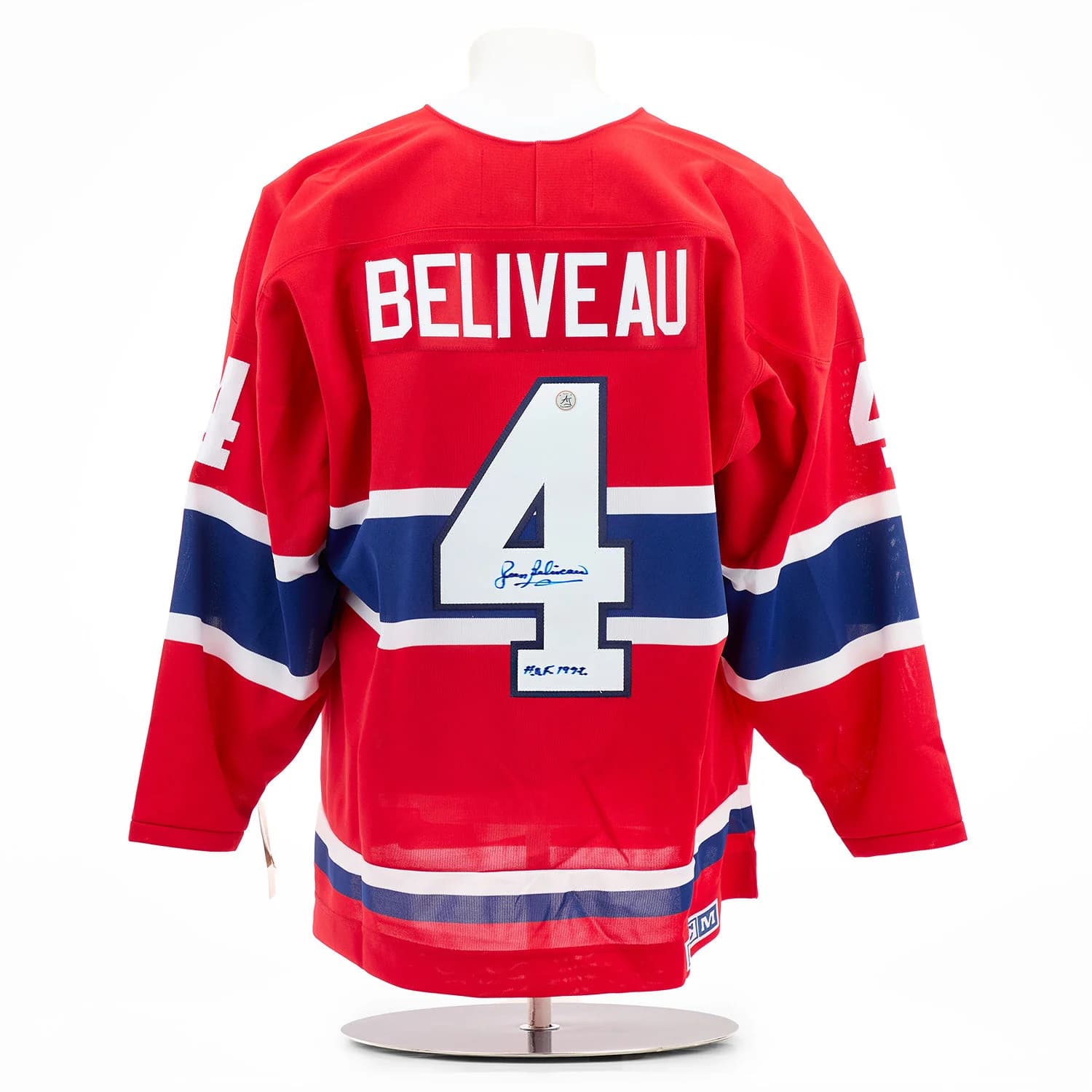 Jean Beliveau Autographed Montreal Canadiens Vintage CCM Jersey Jean Beliveau Jersey jean-beliveau-vintage-ccm, Montreal Canadiens, supplier stock photo