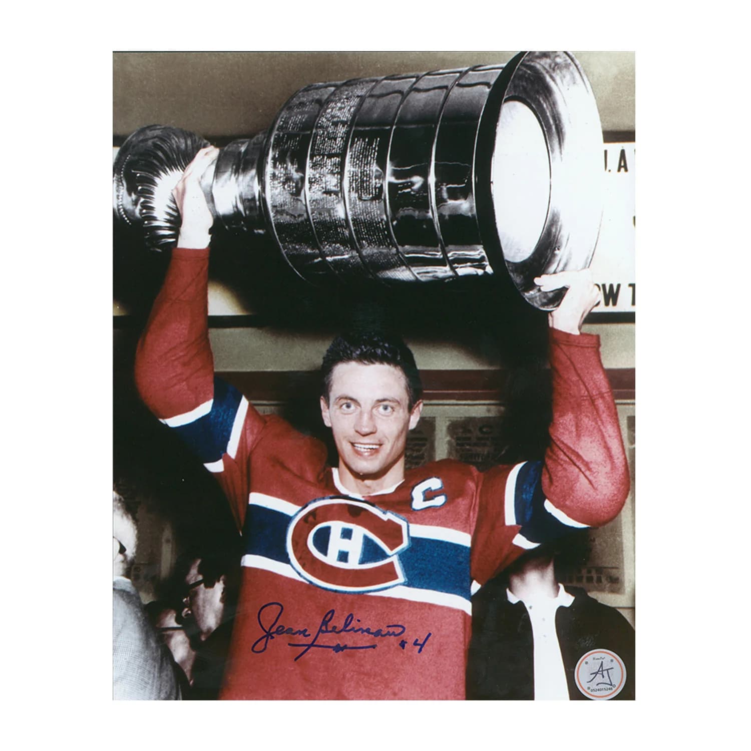 Jean Beliveau Autographed Montreal Canadiens Stanley Cup 8x10 Photo Jean Beliveau Photo 8x10-stanley-cup, Montreal Canadiens, supplier stock photo