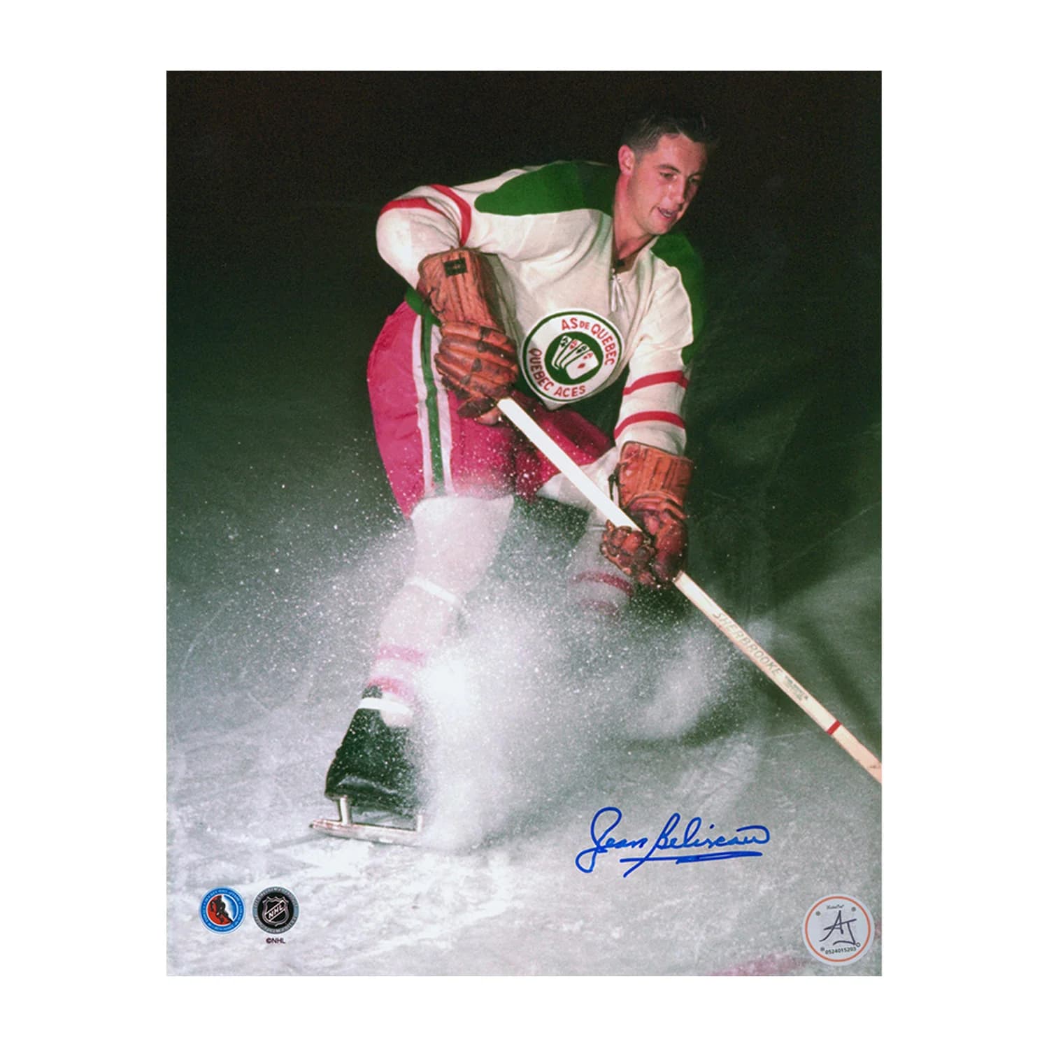 Jean Beliveau Quebec Aces Autographed 8x10 Photo Jean Beliveau Photo 8x10-quebec-aces, supplier stock photo