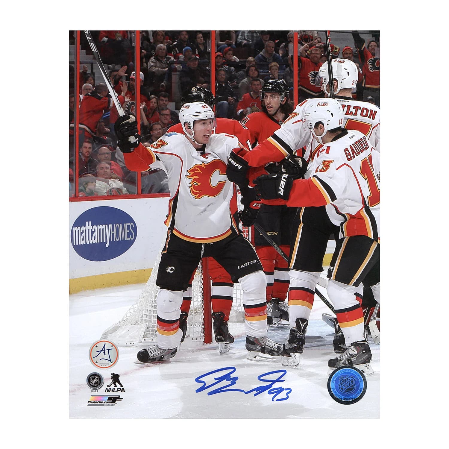 Sam Bennett Signed Calgary Flames 1st Goal 8x10 Photo Sam Bennett Photo 8x10-1st-goal, Calgary Flames, supplier stock photo