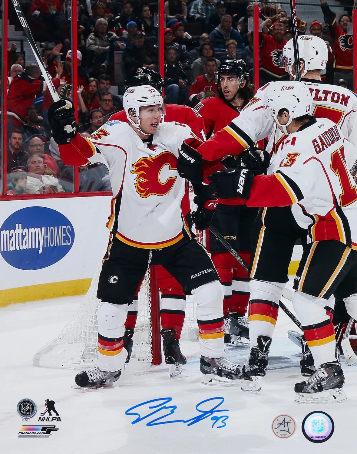 Sam Bennett Signed Calgary Flames 1st Goal 11x14 Photo Sam Bennett Photo 11x14-sam-bennett-calgary-flames-1st-goal, Calgary Flames, supplier stock photo