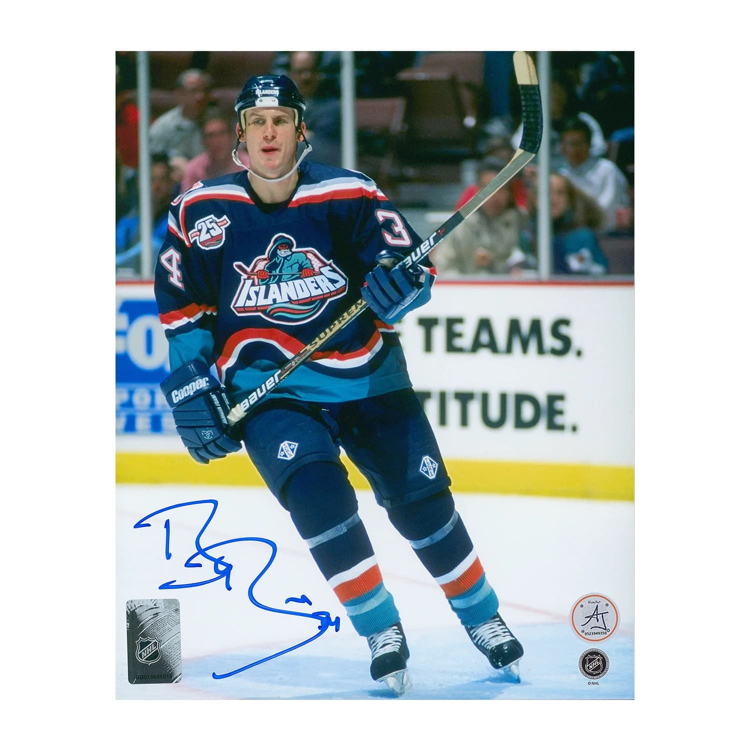 Bryan Berard Autographed New York Islanders Hockey 8x10 Photo Bryan Berard Photo 8x10-hockey, New York Islanders, supplier stock photo